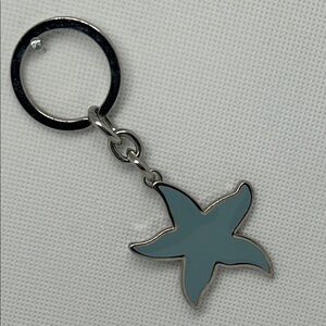 Starfish Keychain with Silver Accents